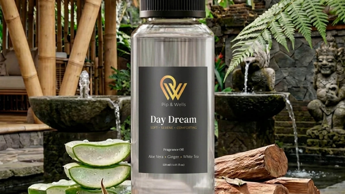 Day Dream fragrance oil in a fresh natural setting