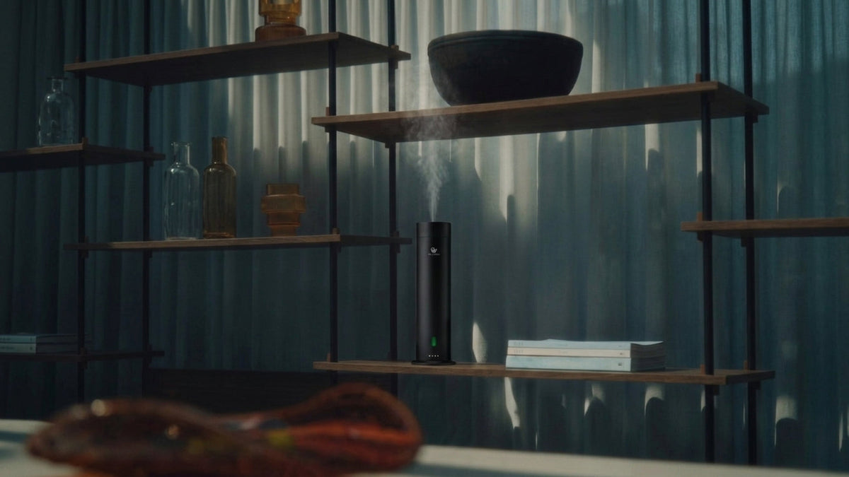 Pure One diffuser in a refined hotel-inspired interior