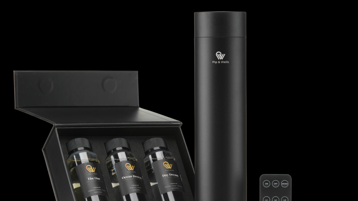 Pure One diffuser set with fragrance oils and remote control