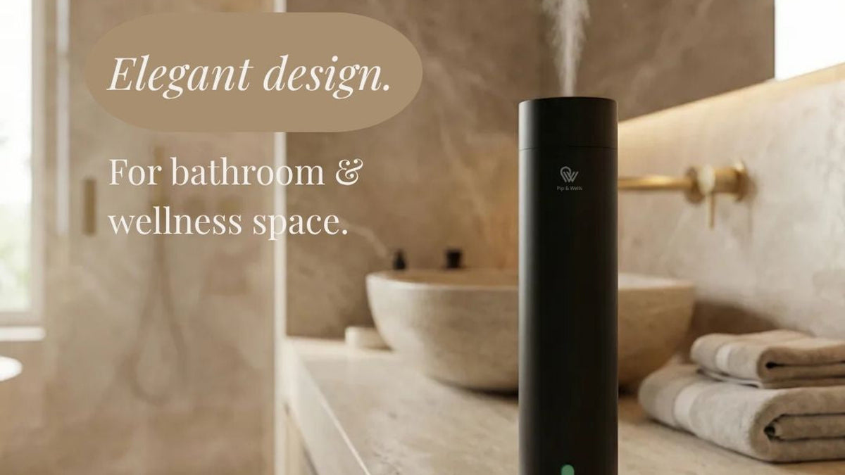 Refined bathroom fragrance setting with a Pure One diffuser